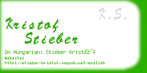 kristof stieber business card